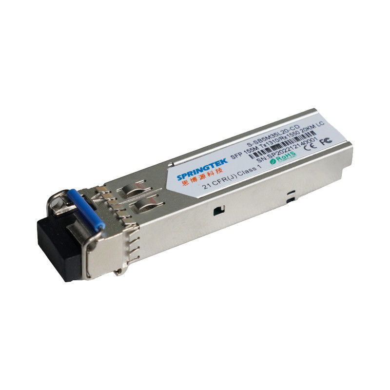 SM繊維チャネルのためのWDM 20km BIDI SFPの光学トランシーバー155Mb/s TX1310nm/RX1550nm LC