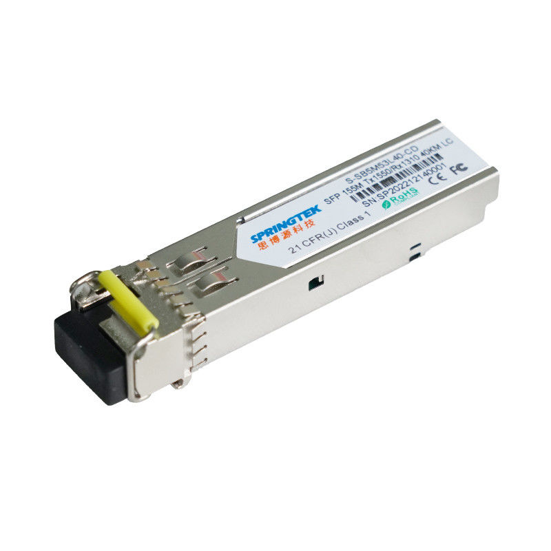 SFP光学モジュールのイーサネットSFP BIDI 40km TX1550nm/RX1310 155M SM LC DFB DOM