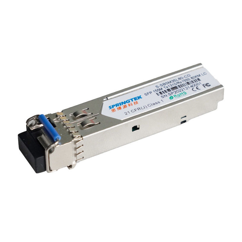 155M BIDI 80km 1310nm/1550nmn LCのコネクターDDM WDM単信光学モジュールのトランシーバーSFPモジュール