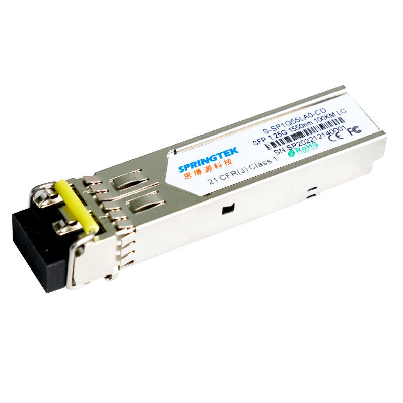 Springtek S-SP1G55LA0-CD 1.25G 1550nm LCの複式アパートの光学モジュールの多用性があるCisco 100km繊維のトランシーバー