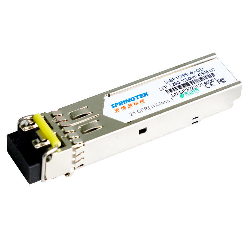SFP 1.25G 1550nm 40kmのDDMの多用性がある杜松との光学トランシーバー モジュールLC SMF