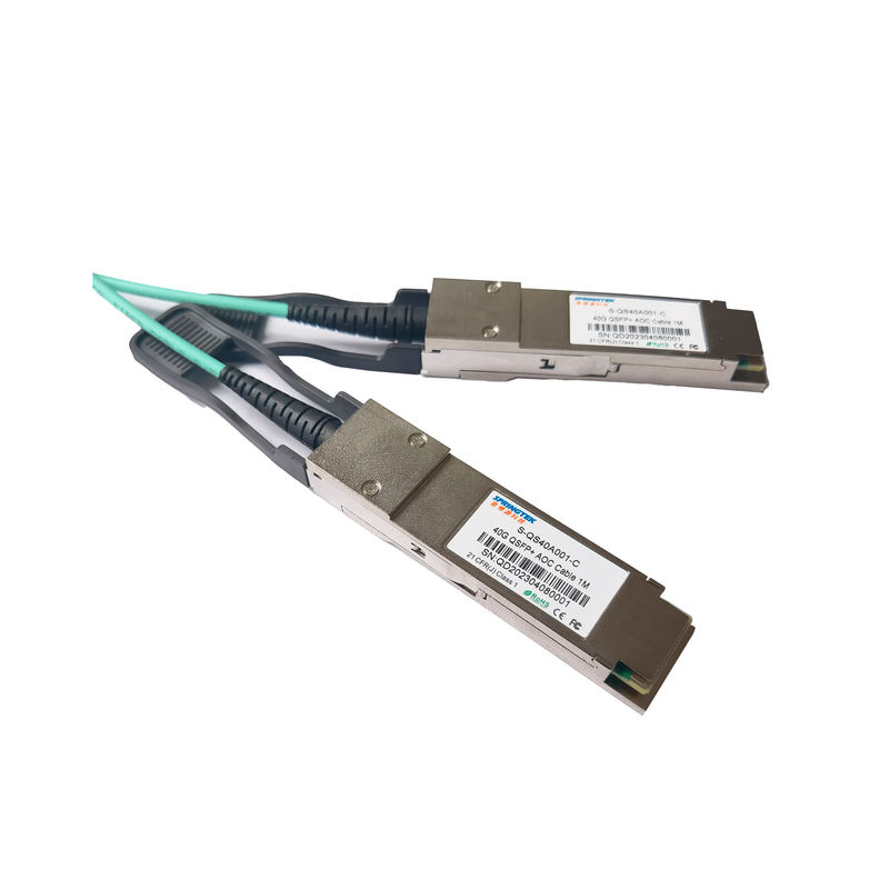 データ センタのための高速Qsfp+ Aoc OM3 1m （33ft） Qsfp 40g Sr4の活動的な光ケーブル