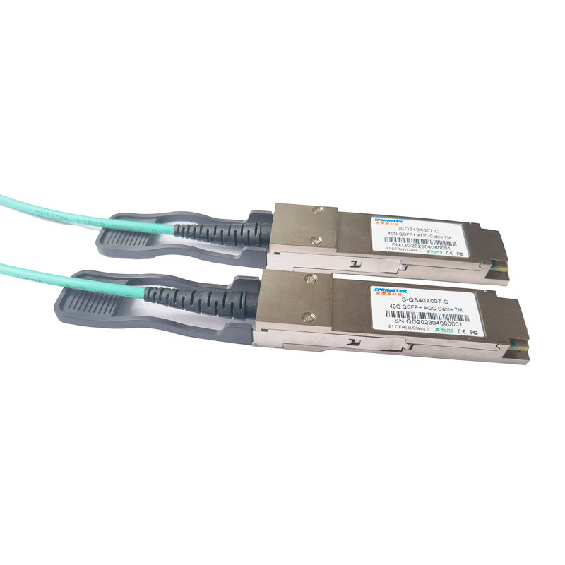 40G QSFP+To QSFP+ AOCの活動的な光ケーブル7Mの多用性があるのぎAlcatel Avayaノキア