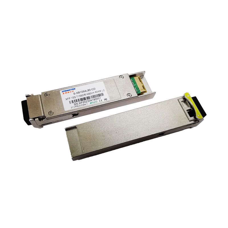 WDM 10G Xfp 80km 1550/1490nm SM単信LC DDM多用性があるMikrotikの杜松Bidi 80km